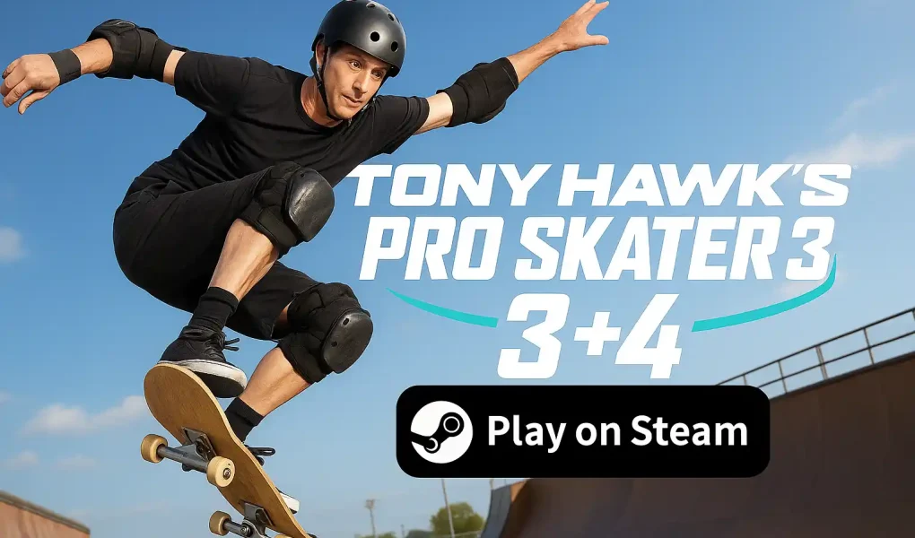 Tony Hawk Pro Skater 3+4, Tony Hawk Pro Skater 3+4pc, Tony Hawk Pro Skater 3+4 steam, remake THPS, Tony Hawk Steam