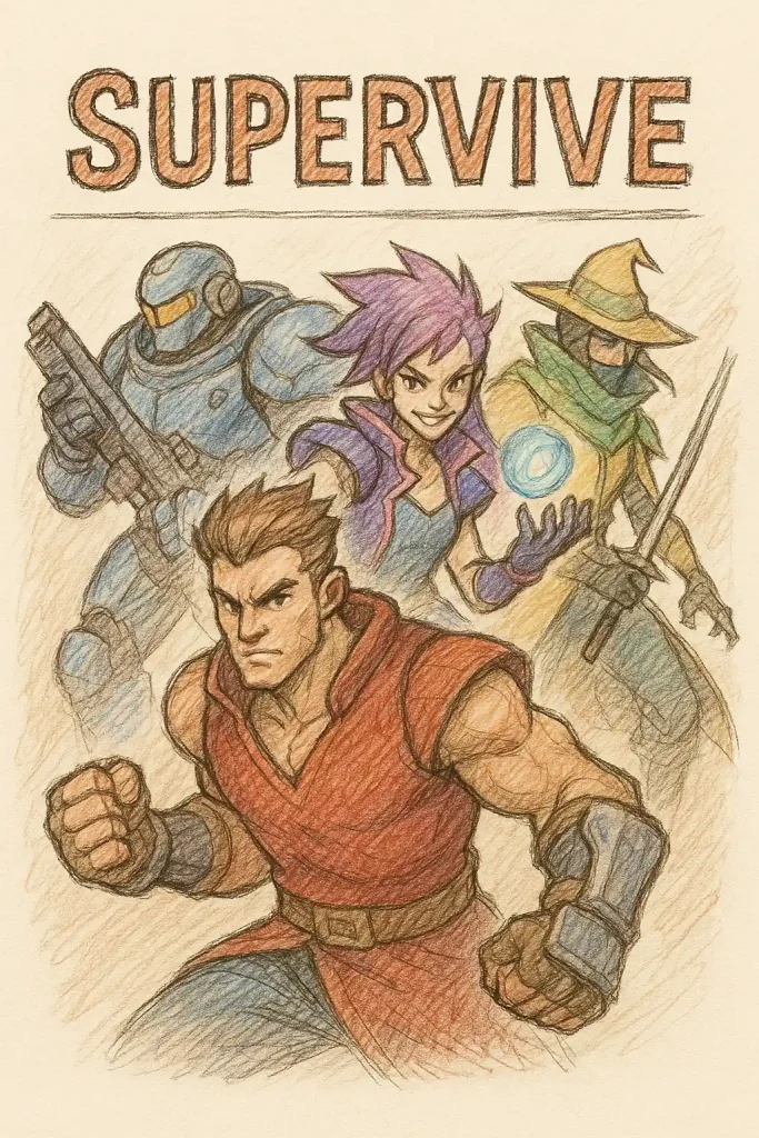 poster illustrasi SUPERVIVE