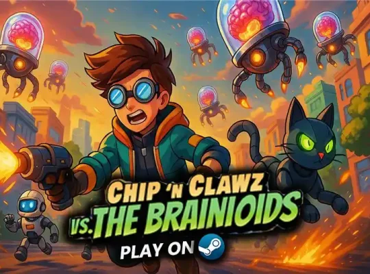 Chip n Clawz vs The Brainioids, Chip n Clawz vs The Brainioids steam, Chip n Clawz vs The Brainioids release date, Chip n Clawz vs The Brainioids features