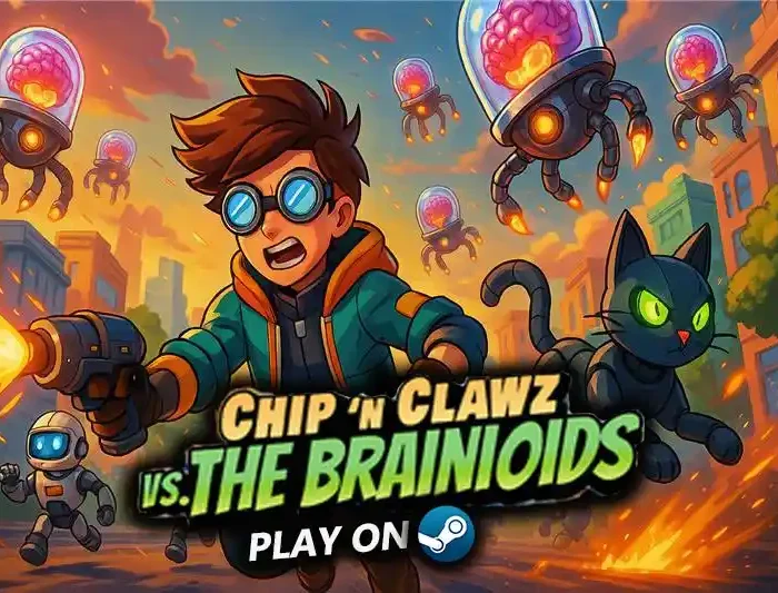 Chip n Clawz vs The Brainioids, Chip n Clawz vs The Brainioids steam, Chip n Clawz vs The Brainioids release date, Chip n Clawz vs The Brainioids features