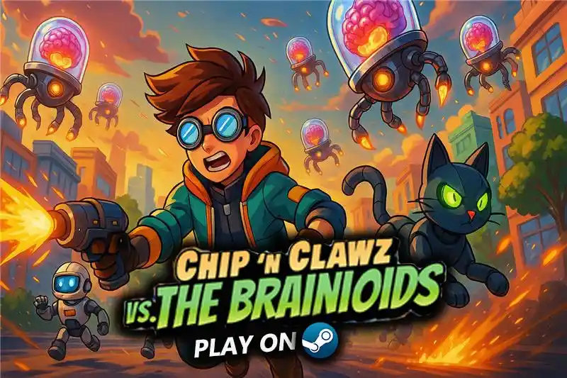 Chip n Clawz vs The Brainioids, Chip n Clawz vs The Brainioids steam, Chip n Clawz vs The Brainioids release date, Chip n Clawz vs The Brainioids features