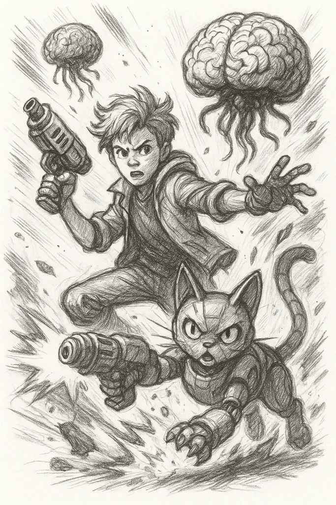 Chip ’n Clawz vs. The Brainioids poster sketsa
